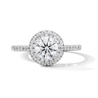 Previously Owned - 1-1/2 CT. T.W. Lab-Grown Diamond Frame Engagement Ring in 14K White Gold (F/VS2)