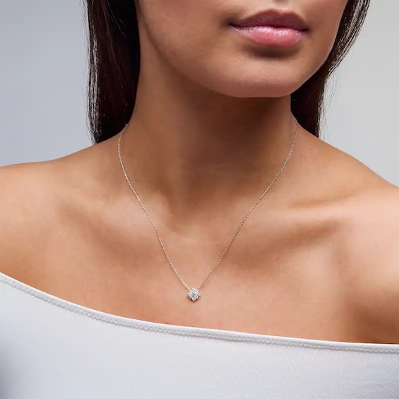 Previously Owned - 1/2 CT. T.w. Lab-Grown Multi-Diamond Necklace in 10K Gold (F/Vs2)