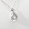 Thumbnail Image 4 of 4.5mm Lab-Created White Sapphire Infinity Pendant in Sterling Silver
