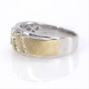 Thumbnail Image 3 of 1/4 CT. T.W. Diamond Triple Slant Band in 10K Two-Tone Gold