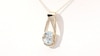 Thumbnail Image 3 of Oval Aquamarine Pendant in 10K Gold