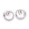 Thumbnail Image 3 of 1/6 CT. T.W. Diamond Swirl Circle Stud Earrings in Sterling Silver