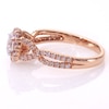Thumbnail Image 4 of Love's Destiny by Zales 7/8 CT. T.W. Certified Oval Diamond Frame Twist Engagement Ring in 14K Rose Gold (I/SI2)