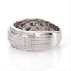 Thumbnail Image 3 of 1/4 CT. T.W. Diamond Grid Pattern Wedding Band in 10K White Gold