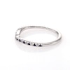 Thumbnail Image 5 of Vera Wang Love Collection Blue Sapphire and 1/15 CT. T.W. Diamond Contour Wedding Band in 14K White Gold