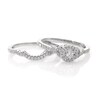 Thumbnail Image 3 of 1/3 CT. T.W. Diamond Frame Twist Bridal Set in 10K White Gold