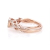 Thumbnail Image 5 of 5/8 CT. T.W. Diamond Square Frame Knot Shank Bridal Set in 14K Rose Gold