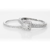 Thumbnail Image 3 of 1 CT. T.W. Certified Princess-Cut Diamond Frame Bridal Set in 14K White Gold (I/I1)