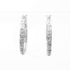 Thumbnail Image 3 of Diamond Fascination™ Hoop Earrings in Sterling Silver with Platinum Plate