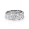 Men's 1/20 CT. T.W. Diamond Ten Stone Wedding Band in 10K White Gold ...