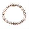 Thumbnail Image 5 of 1/2 CT. T.W. Diamond "S" Tennis Bracelet in Sterling Silver with 14K Gold Plate - 7.25"