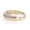 Thumbnail Image 7 of 1/5 CT. T.W. Diamond Slant Crossover Wedding Band in 10K Gold