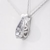 Thumbnail Image 3 of 1/10 CT. Diamond Solitaire Teardrop Pendant in 14K White Gold