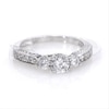 3/4 CT. T.W. Diamond Three Stone Vintage-Style Engagement Ring in 10K ...