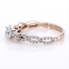 Thumbnail Image 7 of 1 CT. T.W. Diamond Three Stone Braid Engagement Ring in 10K Rose Gold