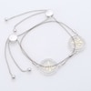 Thumbnail Image 3 of 1/15 CT. T.W. Diamond Open Circle Heartbeat Bolo Bracelet in Sterling Silver and 10K Gold - 9.5"