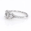Thumbnail Image 8 of 1 CT. T.W. Certified Emerald-Cut Diamond Frame Past Present Future® Ornate Engagement Ring in 14K White Gold (I/I1)