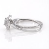 Thumbnail Image 5 of 1/4 CT. T.W. Diamond Double Cushion Frame Bridal Set in 10K White Gold