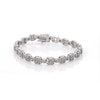 Thumbnail Image 5 of 2 CT. T.W. Quad Diamond Alternating Beaded Bracelet in 10K White Gold