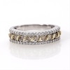 Thumbnail Image 4 of 3/4 CT. T.W. Enhanced Champagne and White Diamond Twist Anniversary Band in 10K Two-Tone Gold