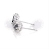 Thumbnail Image 4 of Pear-Shaped Blue Sapphire and 1/8 CT. T.W. Diamond Frame Stud Earrings in 10K White Gold