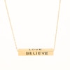 Thumbnail Image 6 of Made in Italy Sideways Bar Phrases Pendant in 14K Gold - 17"