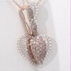 Thumbnail Image 3 of 3/4 CT. T.W. Certified Pink and White Composite Diamond Heart Frame Twist Pendant in 14K Rose Gold (Fancy/I2)