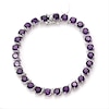 Thumbnail Image 4 of 4.0mm Amethyst "S" Tennis Bracelet in Sterling Silver - 7.25"