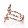 Thumbnail Image 3 of 1/4 CT. T.W. Diamond Vintage-Style Crown Ring Solitaire Enhancer in 14K Rose Gold