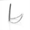 Thumbnail Image 4 of 1/4 CT. T.W. Diamond Elongated Double "V" Ring in Sterling Silver