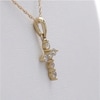 Thumbnail Image 4 of 1/5 CT. T.W. Diamond Station Cross Pendant in 10K Gold