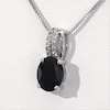 Thumbnail Image 4 of Oval Onyx and White Topaz Multi-Row Pendant in Sterling Silver