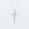 Thumbnail Image 4 of 1/2 CT. T.W. Diamond Cross with Sash Pendant in 10K White Gold