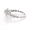 Thumbnail Image 5 of 3/8 CT. T.W. Oval Diamond Double Frame Art Deco Vintage-Style Engagement Ring in 10K White Gold