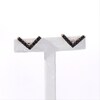 Thumbnail Image 4 of 1/10 CT. T.W. Black Diamond Chevron Stud Earrings in 10K Rose Gold