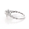 Thumbnail Image 4 of 3/8 CT. T.W. Pear-Shaped Diamond Double Frame Art Deco Vintage-Style Engagement Ring in 10K White Gold