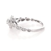 Thumbnail Image 5 of 3/8 CT. T.W. Diamond Double Frame Art Deco Vintage-Style Engagement Ring in 10K White Gold