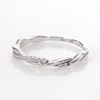 Thumbnail Image 5 of 1/10 CT. T.W. Diamond Twist Wedding Band in Platinum