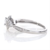 Thumbnail Image 4 of 1/3 CT. T.W. Marquise Diamond Frame Tri-Sides Vintage-Style Engagement Ring in 10K White Gold