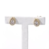 Thumbnail Image 4 of 3/8 CT. T.W. Pear-Shaped Diamond Solitaire Vintage-Style Stud Earrings in 10K Gold