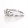 Thumbnail Image 5 of 1/6 CT. T.W. Princess-Cut and Round Diamond Frame Vintage-Style Promise Ring in 10K White Gold