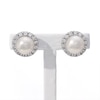 Thumbnail Image 4 of 6.0mm Freshwater Cultured Pearl and Lab-Created White Sapphire Framed Stud Earrings in Sterling Silver