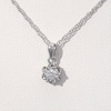 Thumbnail Image 4 of 1/15 CT. Diamond Solitaire Flower Pendant in Sterling Silver (J/I3)