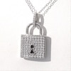 vuitton diamond lock pendant