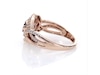 Thumbnail Image 5 of 1/2 CT. T.W. Champagne and White Diamond Multi-Row Crossover Ring in 10K Rose Gold