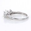 Thumbnail Image 4 of 1/2 CT. T.W. Princess-Cut Diamond Three Stone Engagement Ring 10K White Gold