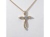 Thumbnail Image 4 of 1/10 CT. T.W. Diamond Looped Cross Pendant in 10K Gold