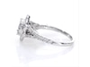 Thumbnail Image 5 of 1 CT. T.W. Diamond Oval Scallop Frame Split Shank Vintage-Style Engagement Ring in 14K White Gold