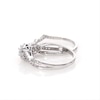 Thumbnail Image 5 of Lab-Created White Sapphire Frame Cascading Shank Bridal Set in Sterling Silver