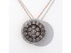 Thumbnail Image 4 of 1 CT. T.W. Champagne and White Composite Diamond Frame Pendant in 10K Rose Gold